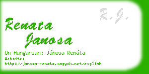 renata janosa business card