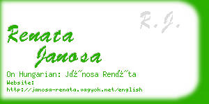 renata janosa business card